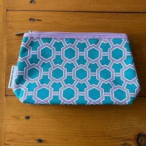 Clinique x Jonathan Adler Geometric Cosmetic Zip Pouch – Lavender & Teal